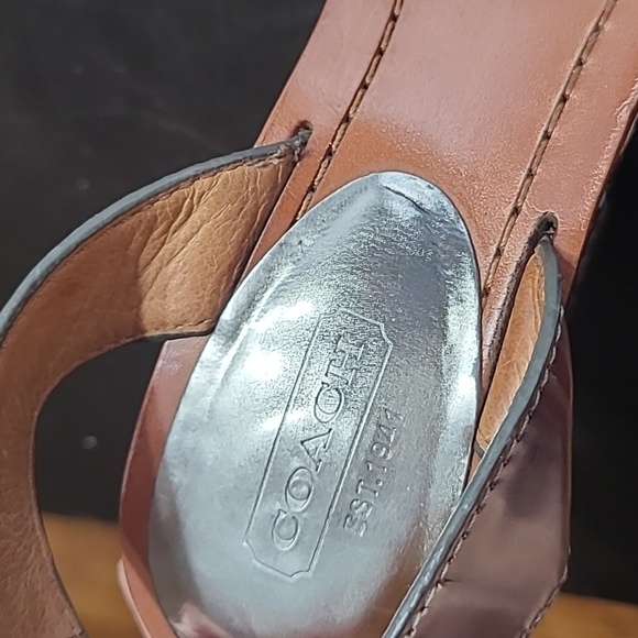 Coach Gemma Wedge Sandal Navy, blue, white, silver Size 7 - Picture 4 of 8